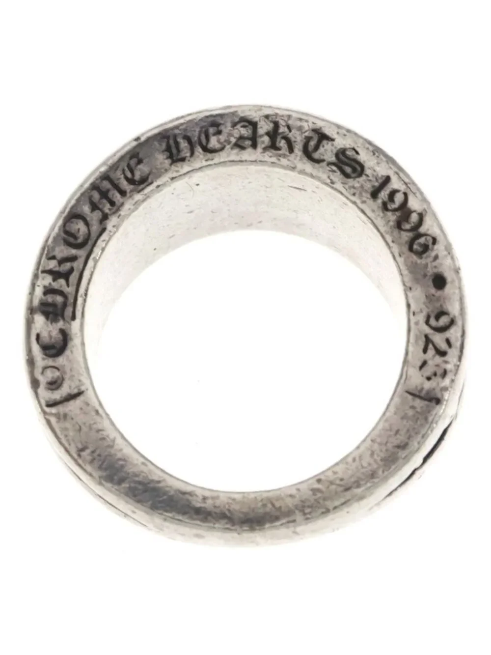 Chrome Hearts Narrow BS Fluer Band BS Flare Ring Silver